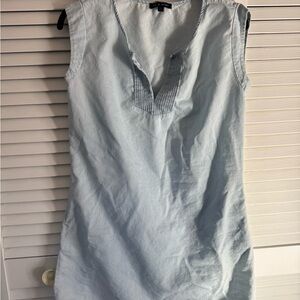 As U Wish Sky Blue Sleeveless Blouse